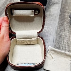 Brouk & Co. Luna Petite Travel Jewelry Case Cognac
